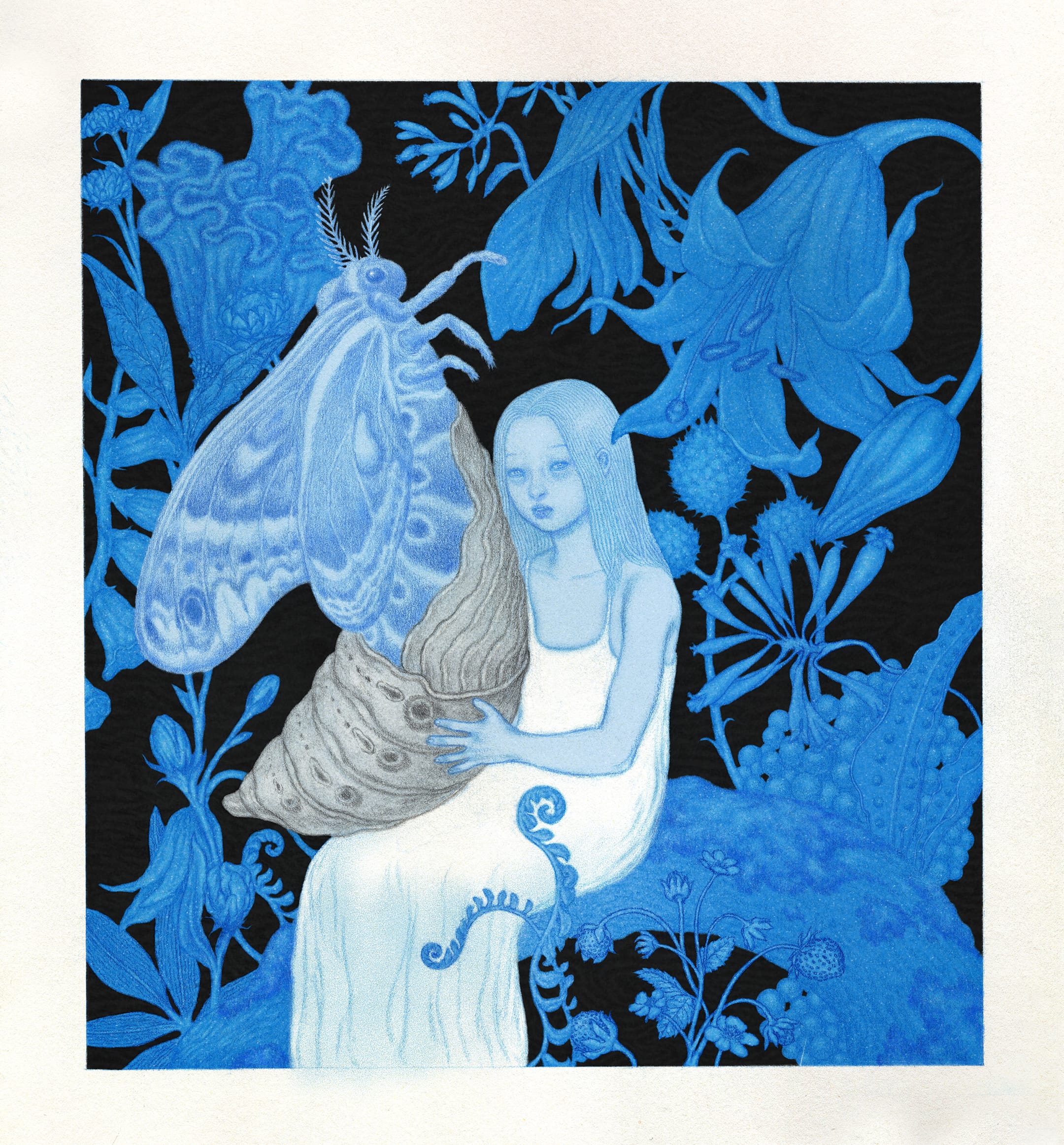 Uneasy Interactions Signify a Response to Tragedy in Jinjoo Jo’s Blue Illustrations — Colossal