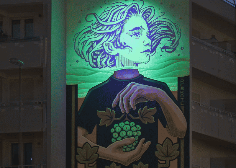 Reskate’s Youthful Murals Transform into Glowing Symbols of Peace — Colossal